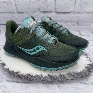 Saucony Women's Mad River Tr2 Trail Running Hiking Sneakers Shoes Size 7 Green